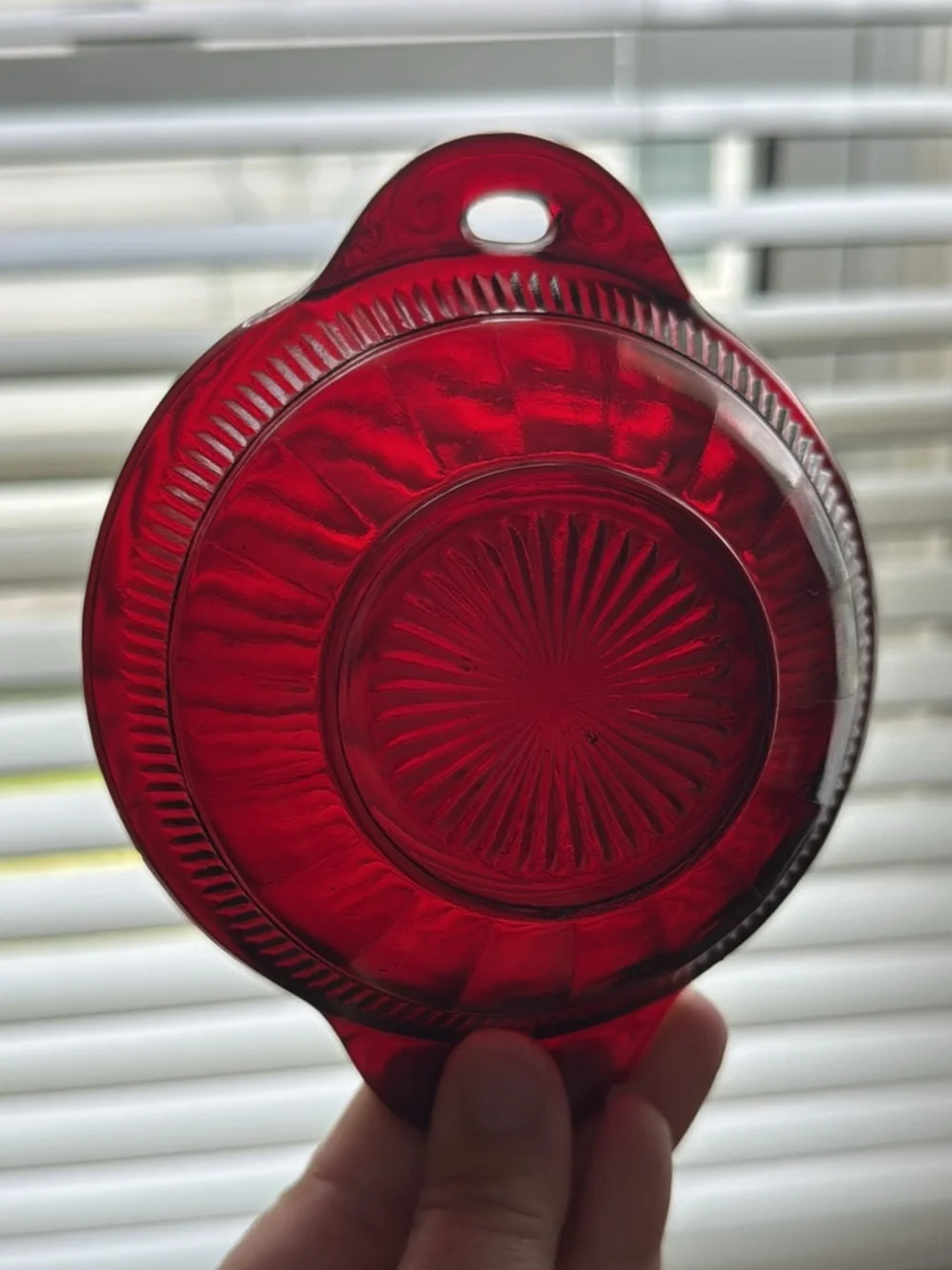 Ruby Red Coronation Dessert Bowl Vintage 1930's Anchor Hocking